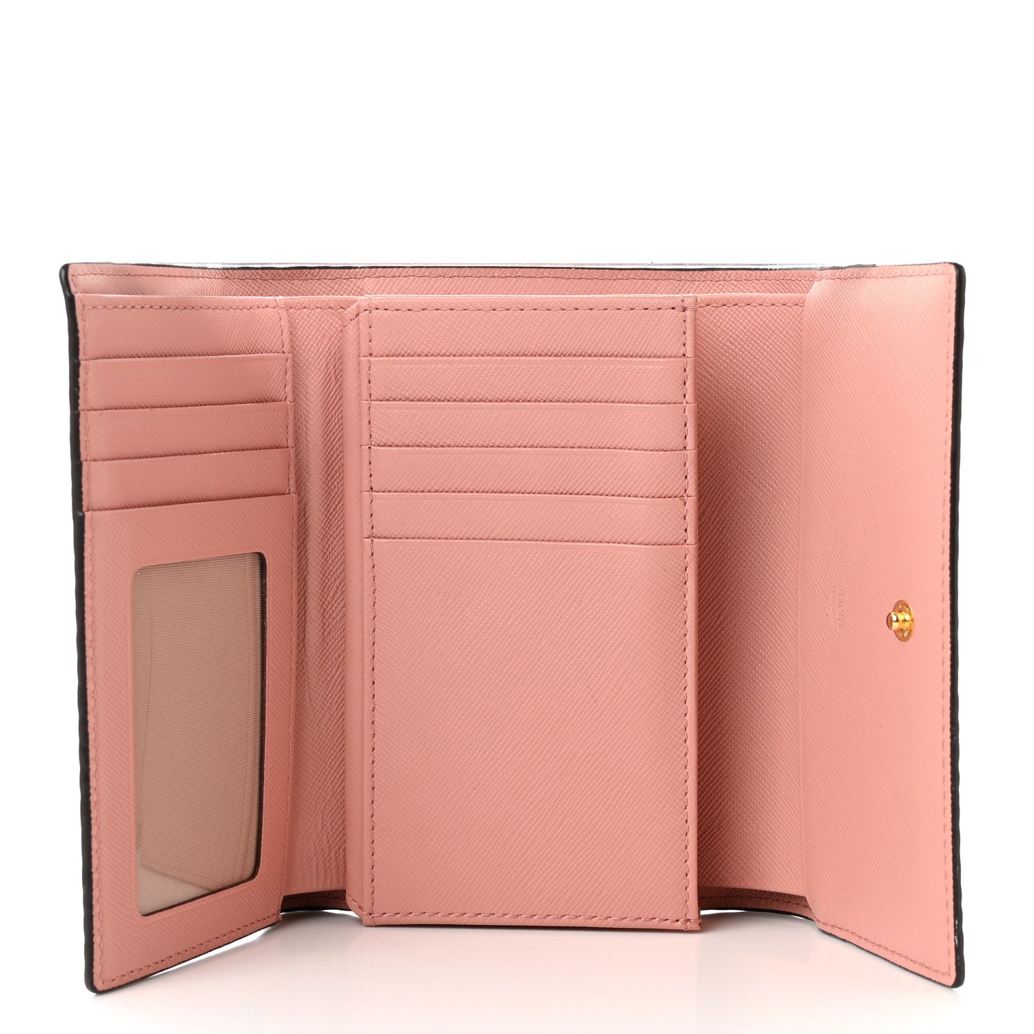 MCM Visetos Tri-Fold Wallet Beige Pink 5 of 6