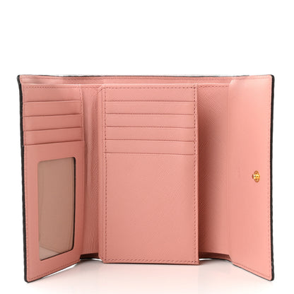 MCM Visetos Tri-Fold Wallet Beige Pink 5 of 6