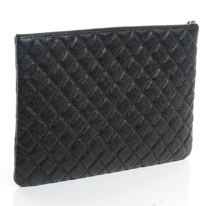 Chanel Caviar Quilted Documents Holder Portfolio Black 3 of 7