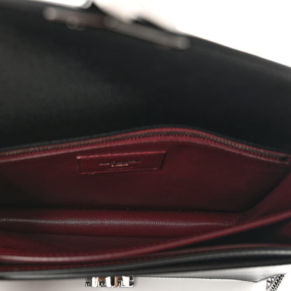 Saint Laurent Grain De Poudre Monogram Cassandra Clasp Bag Black Rouge Legion 5 of 10