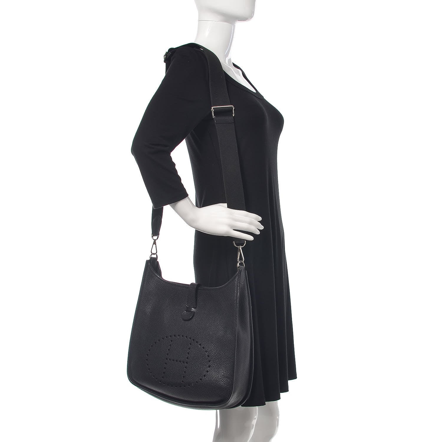 Hermes Taurillon Clemence Evelyne III GM Black 2 of 10