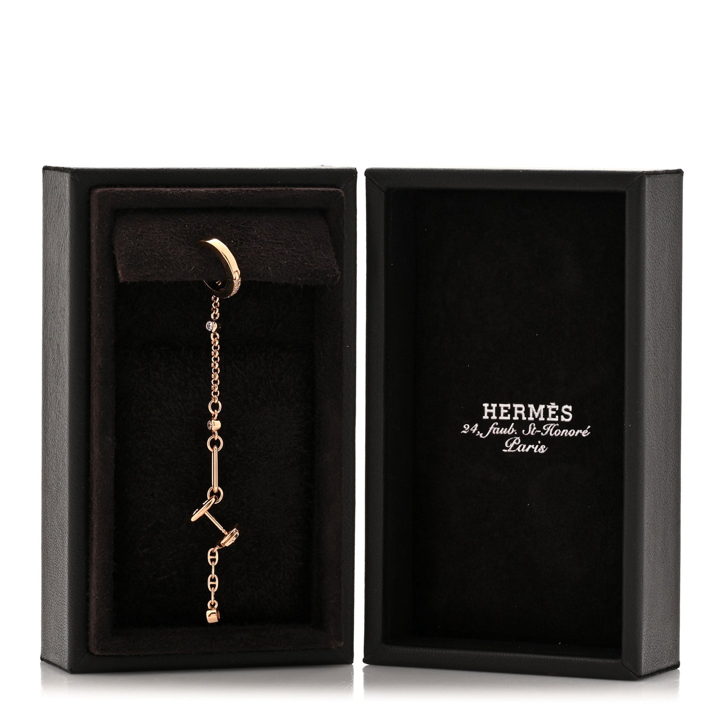 18K Rose Gold Chaine D'Ancre Chaos Left Single Climber Earring