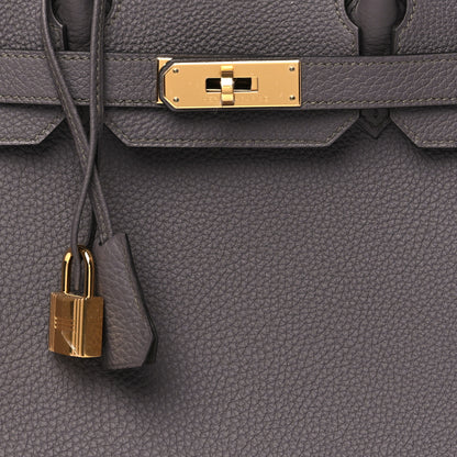 Hermes Togo BIRKIN 30 Etain 8 of 11