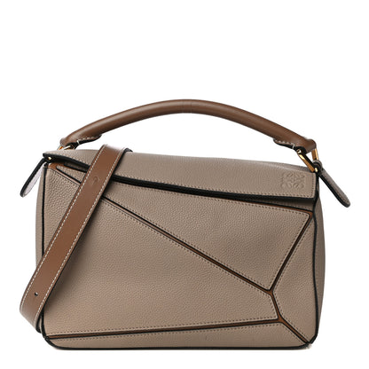 Loewe Grained Calfskin Small Puzzle Bag Sand Mink 1 of 9