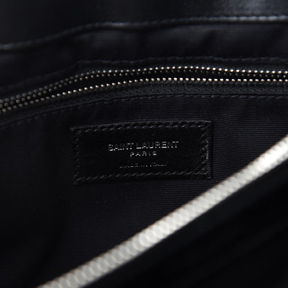 Saint Laurent Calfskin Y Quilted Monogram Large Loulou Chain Satchel Black 8 of 12