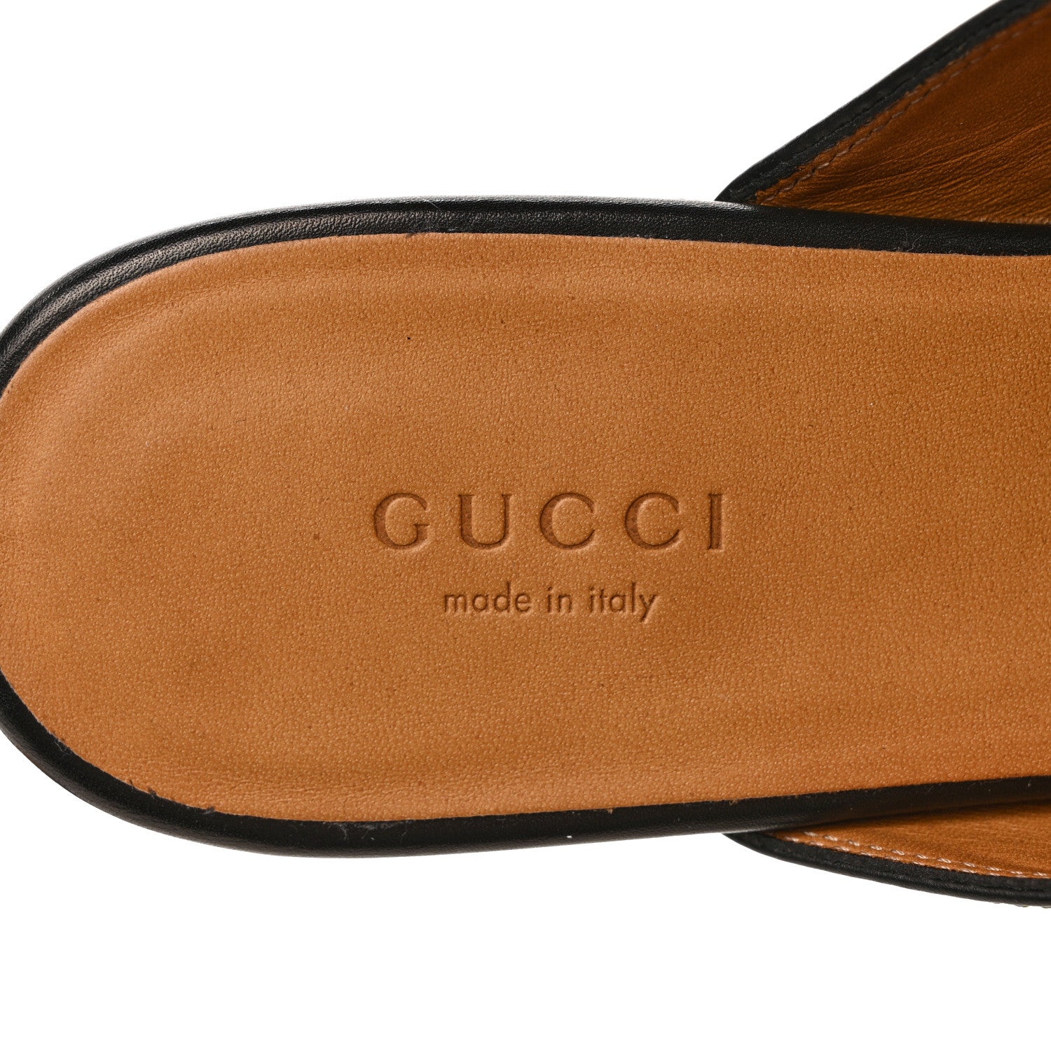 Gucci Calfskin Womens Princetown Slippers 37.5 Black 6 of 8