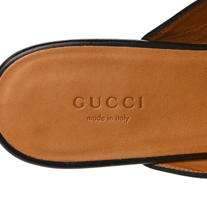 Gucci Calfskin Womens Princetown Slippers 37.5 Black 6 of 8