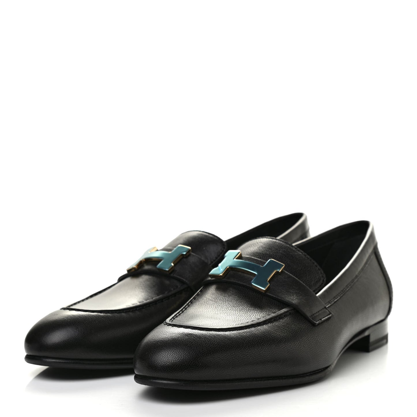 Goatskin Womens Paris Loafers 37 Black