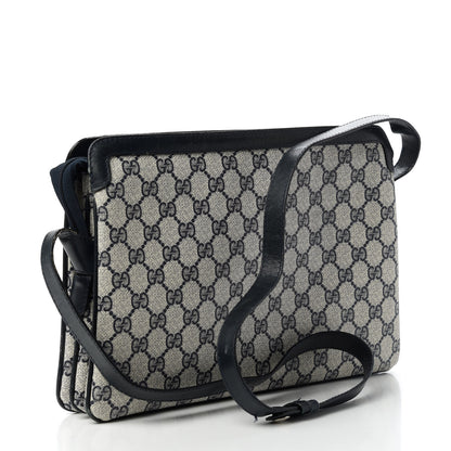 Gucci GG Plus Monogram Canvas Web Shoulder Bag Blue 3 of 14