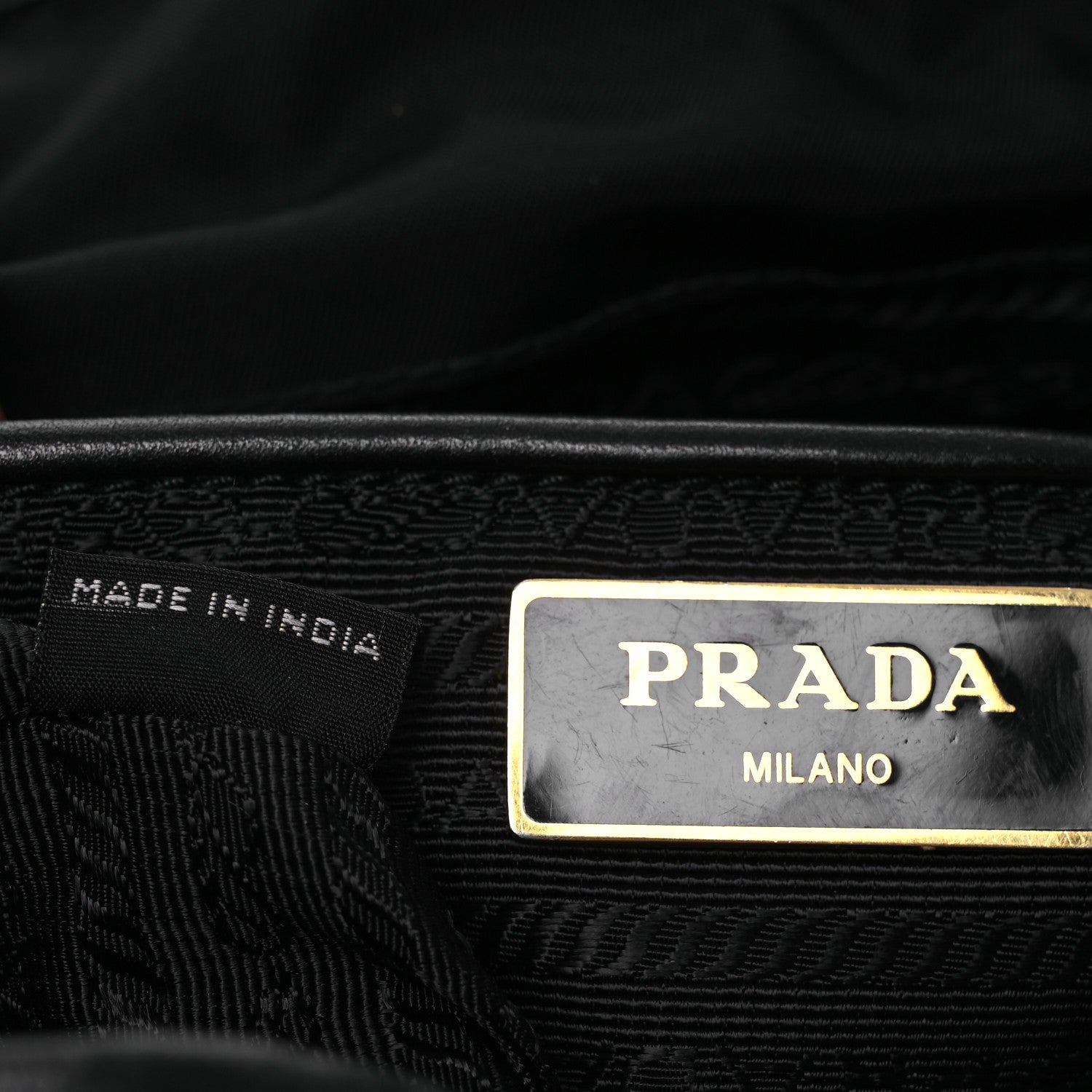 Prada Tessuto Nylon Soft Calfskin Backpack Black 6 of 13