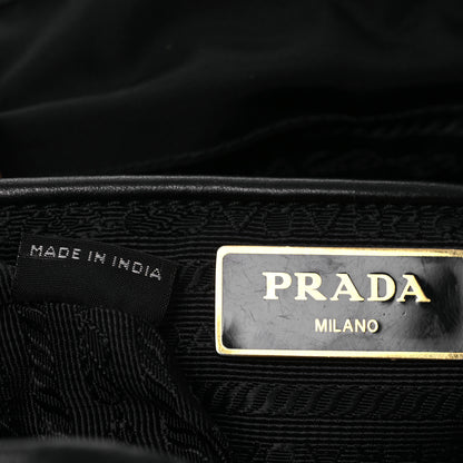 Prada Tessuto Nylon Soft Calfskin Backpack Black 6 of 13