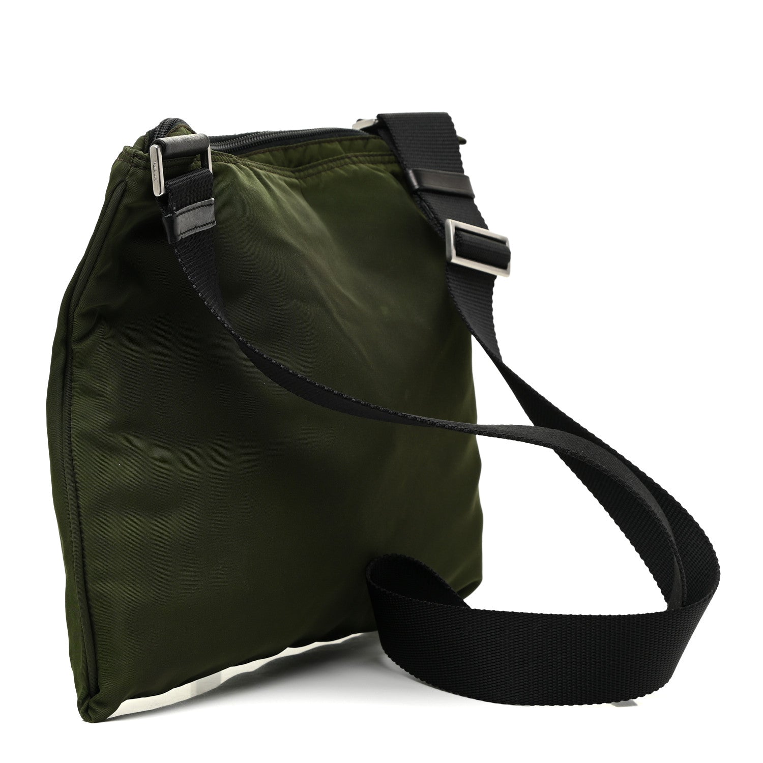 Prada Nylon Vela Flat Messenger Bag Mimetico 3 of 12