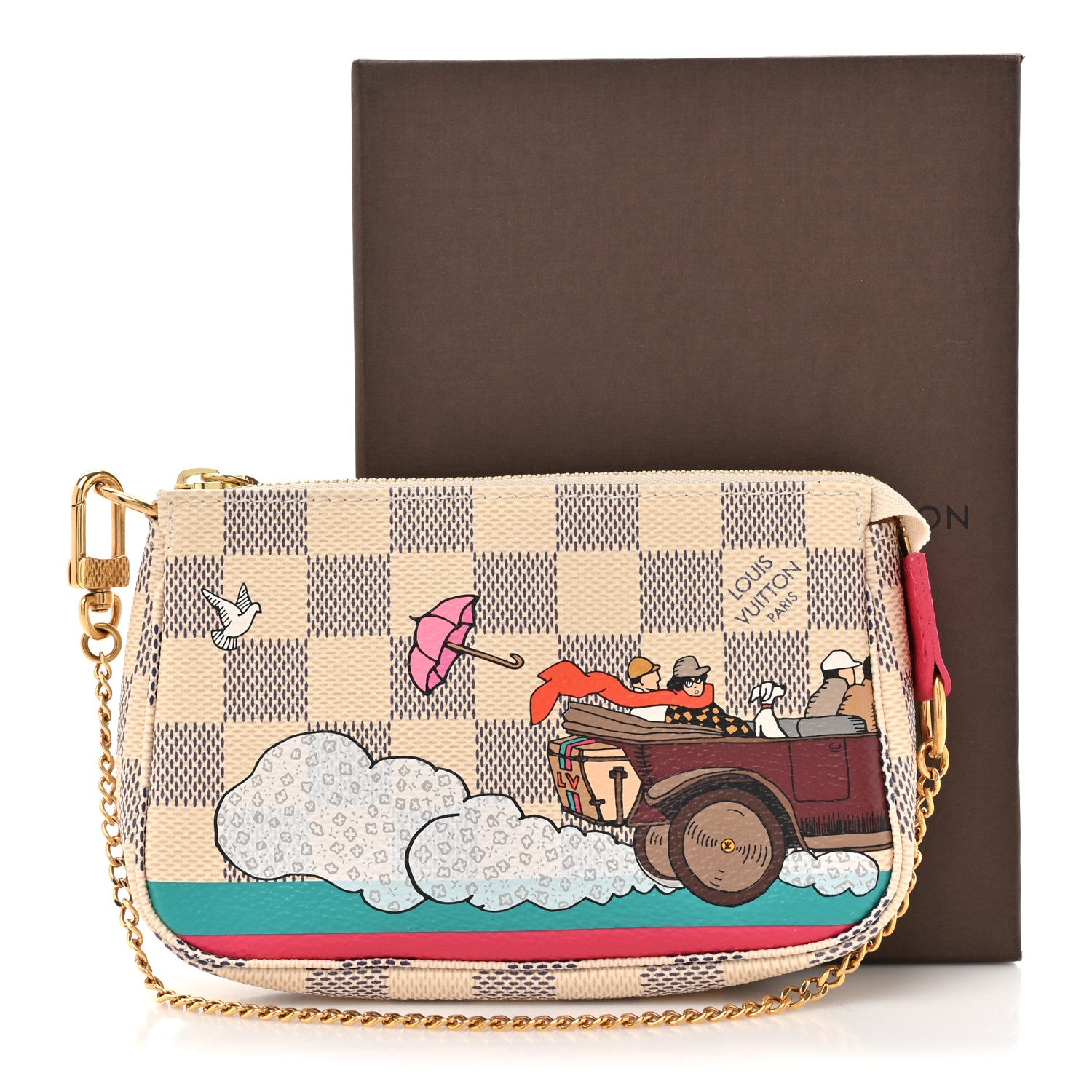 Louis Vuitton Damier Azur 2015 Christmas Animation Mini Pochette Accessories 12 of 12