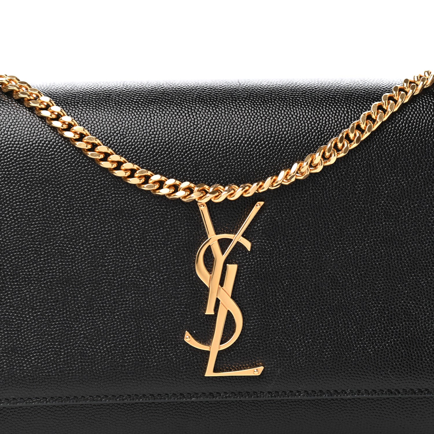 Saint Laurent Grain De Poudre Medium Classic Monogram Kate Satchel Black 10 of 11