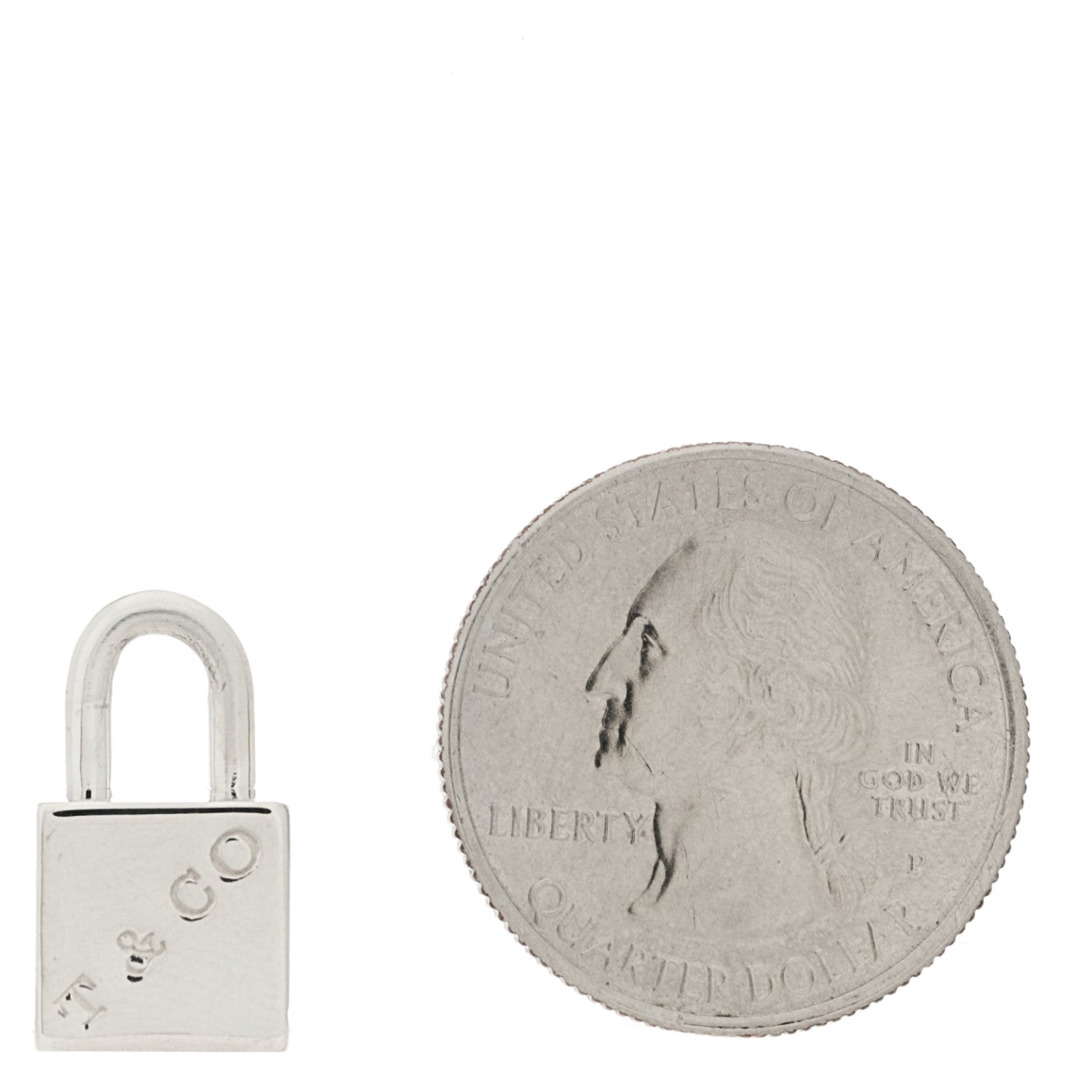 Tiffany Sterling Silver 1837 Cube Lock Charm 2 of 4