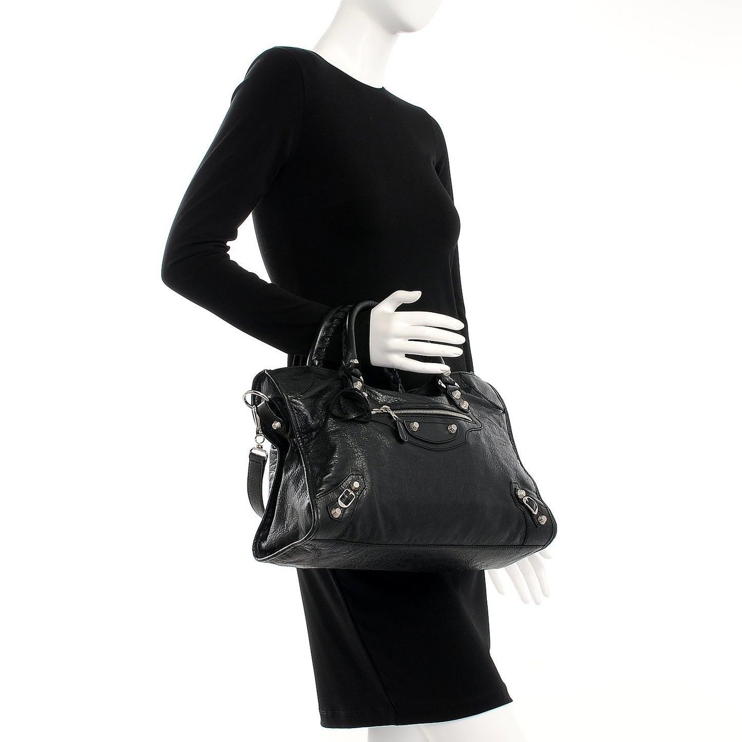 Agneau Giant 12 Silver Hardware City Black