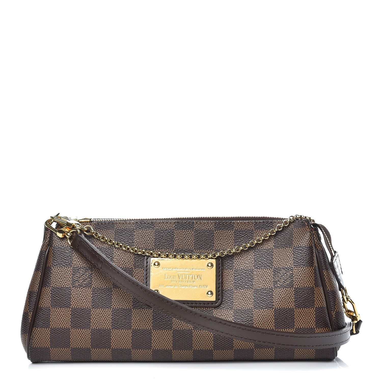Louis Vuitton Damier Ebene Eva Clutch 1 of 12
