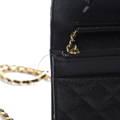 Chanel Caviar Quilted Wallet On Chain WOC Black 11 of 12