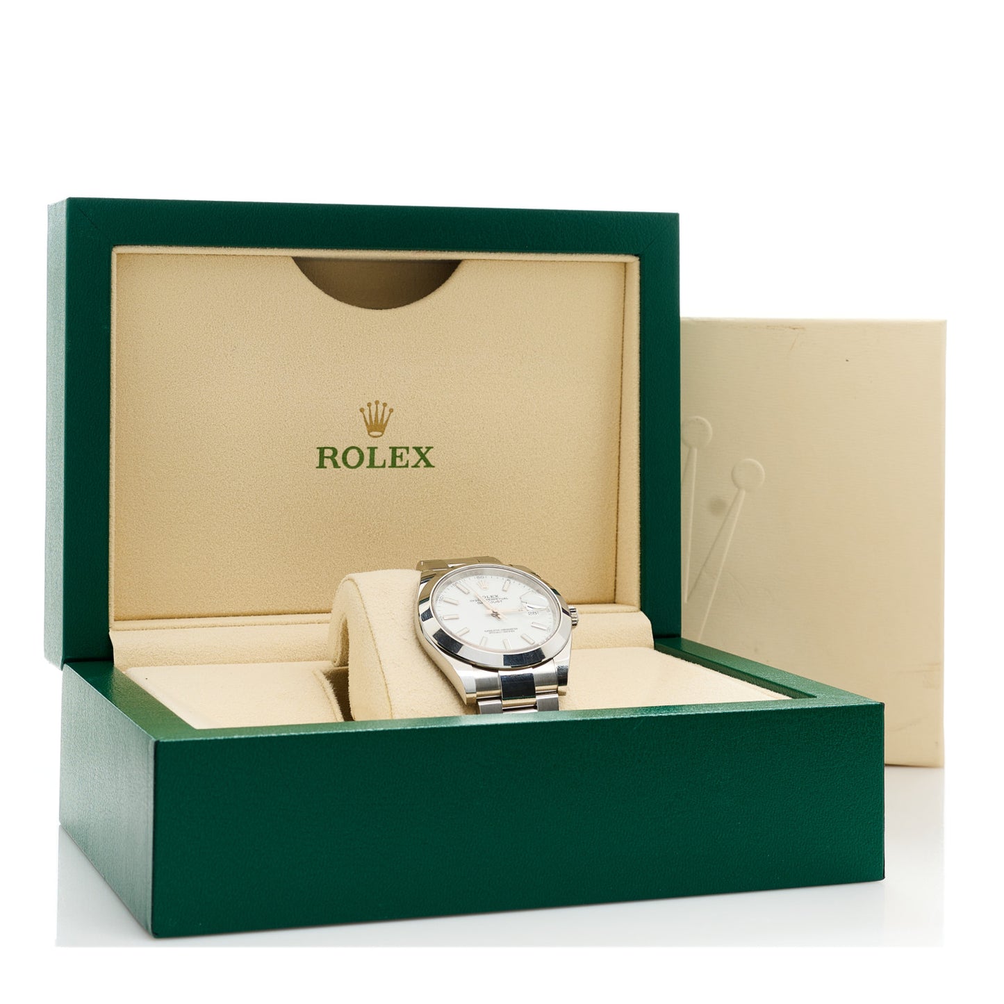 Stainless Steel 41mm Oyster Perpetual Datejust Watch White 126300