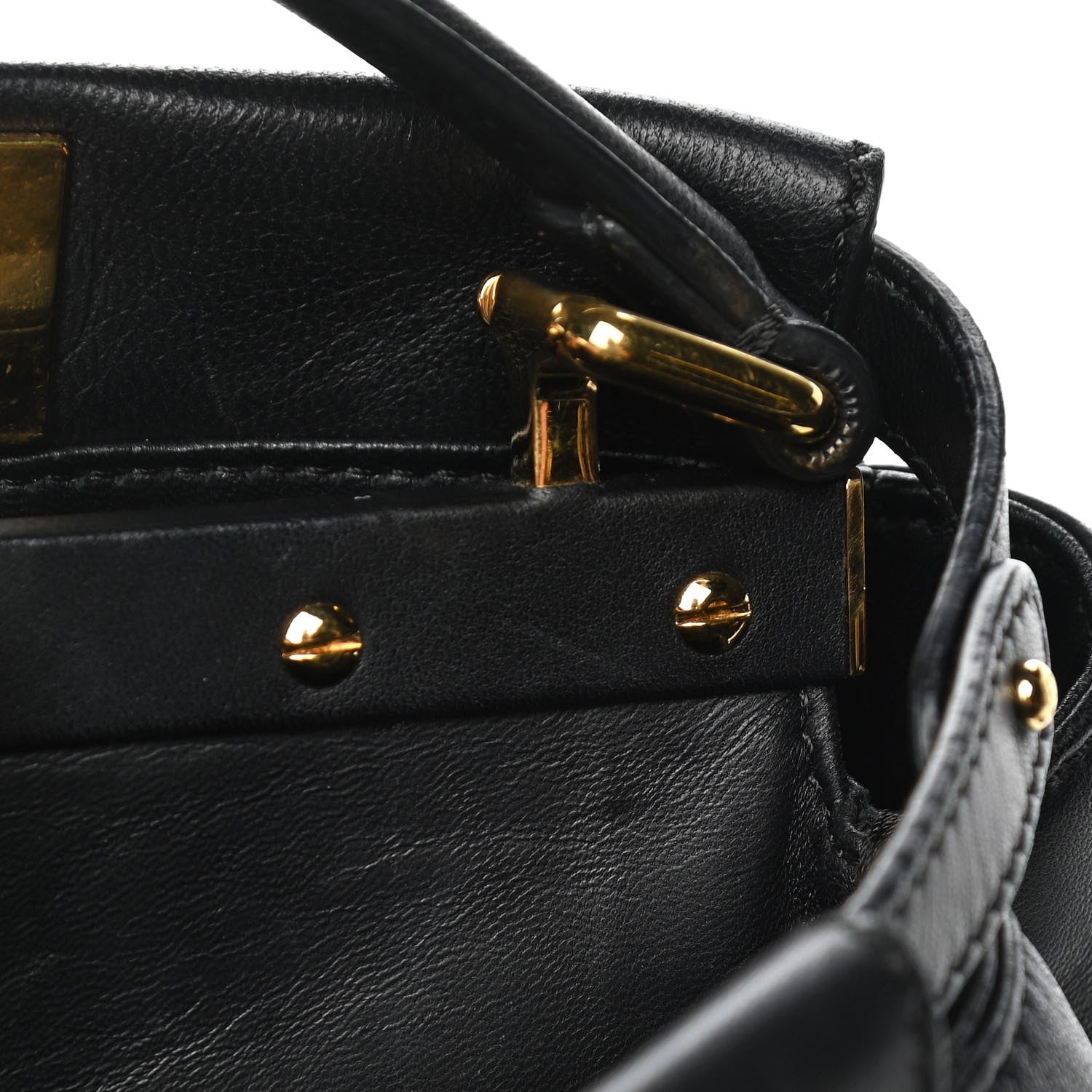 Fendi Nappa Mini Peekaboo Iconic Satchel Black 17 of 18