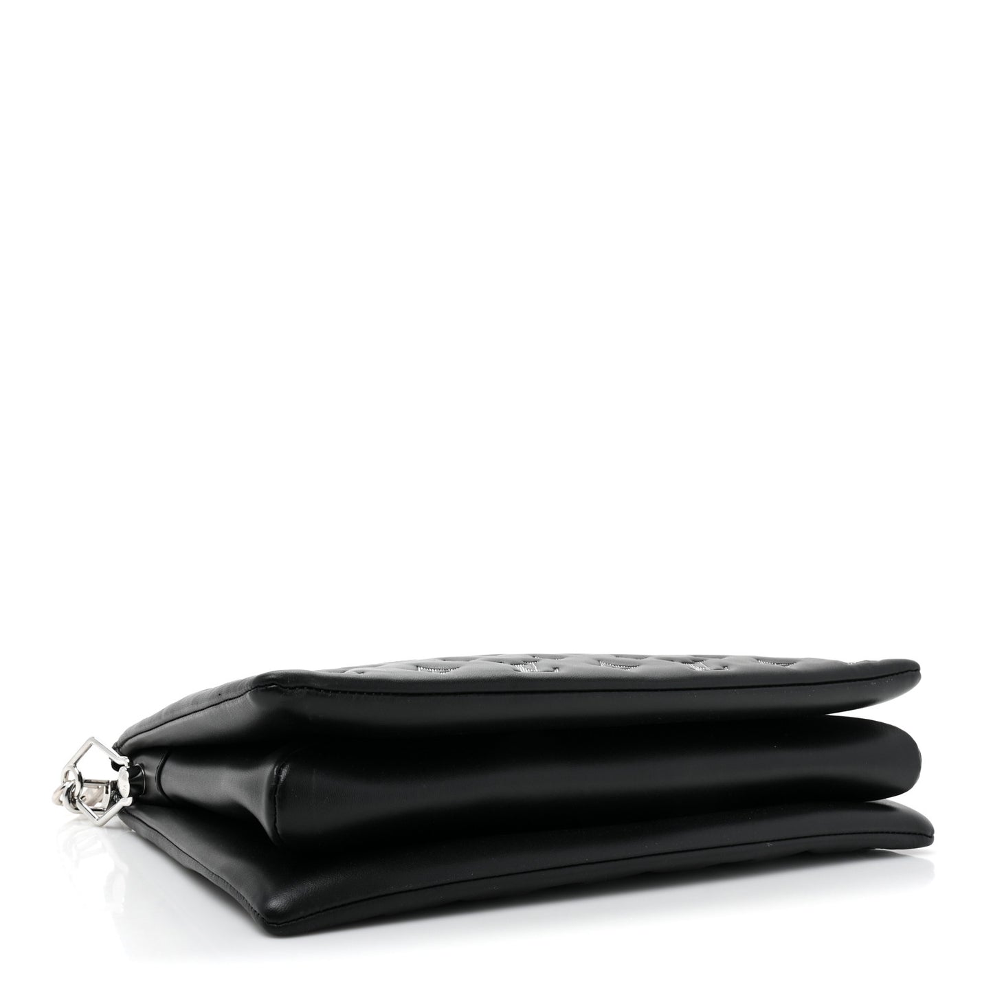 Lambskin Embossed Monogram Coussin MM Black Gray