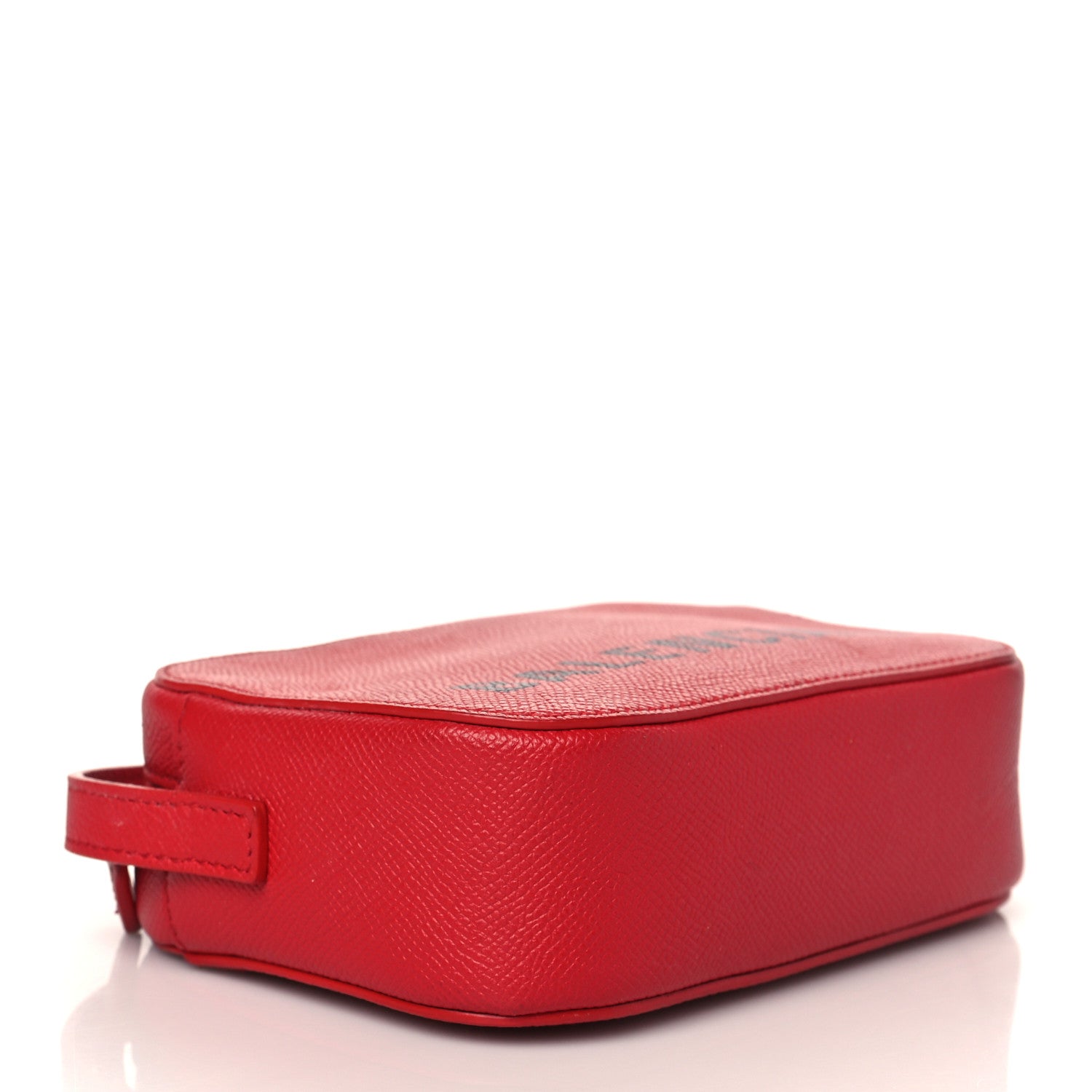 Balenciaga Signature Grained Calfskin Logo XS Ville Camera Bag Rouge Lantern Black 4 of 9