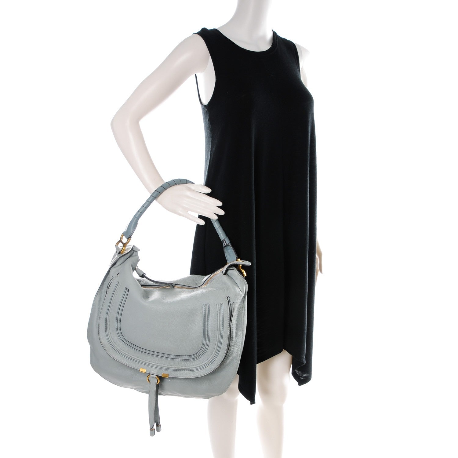 Chloe Calfskin Large Marcie Hobo Icy Blue 2 of 7