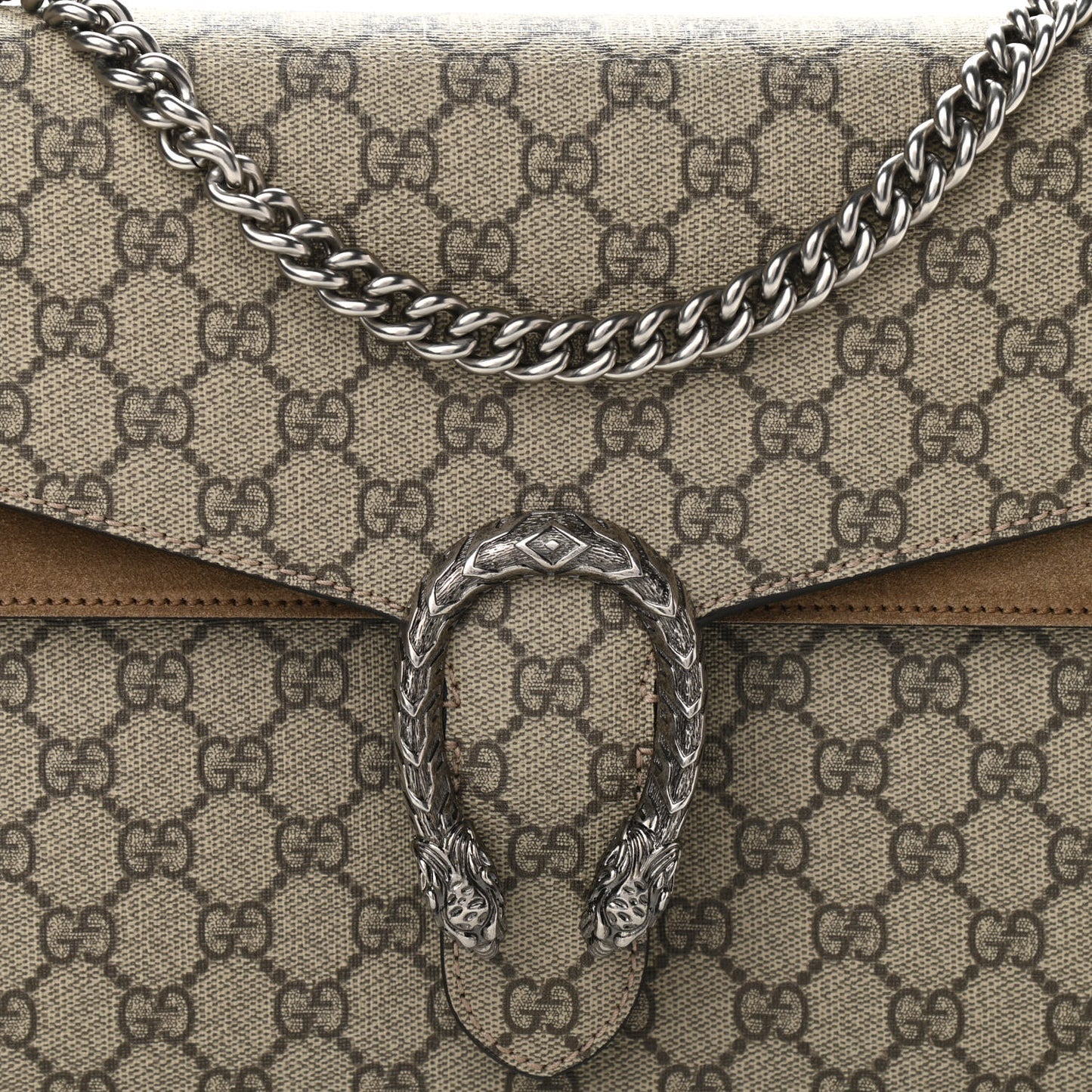 GG Supreme Monogram Medium Dionysus Shoulder Bag Taupe