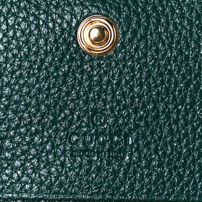 Gucci Grainy Calfskin Zumi Chain Card Case Wallet Vintage Green 6 of 7