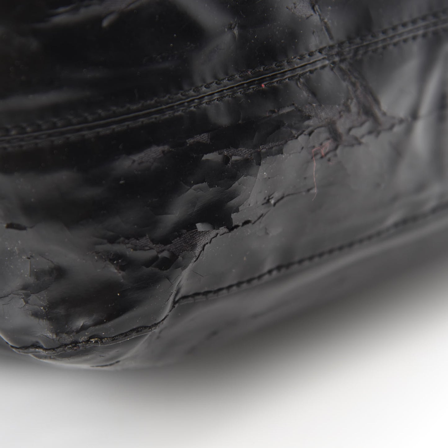 Patent Lacca Large Nuage Bow Hobo Black