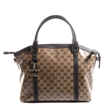 Gucci Crystal Monogram Medium GG Tote Brown 1 of 7