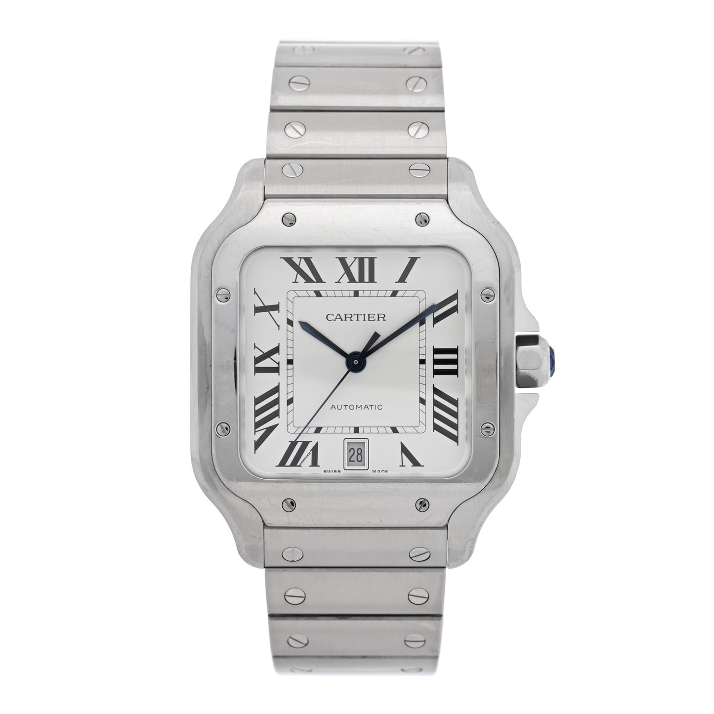 Stainless Steel 39.8mm Santos De Cartier Automatic Watch
