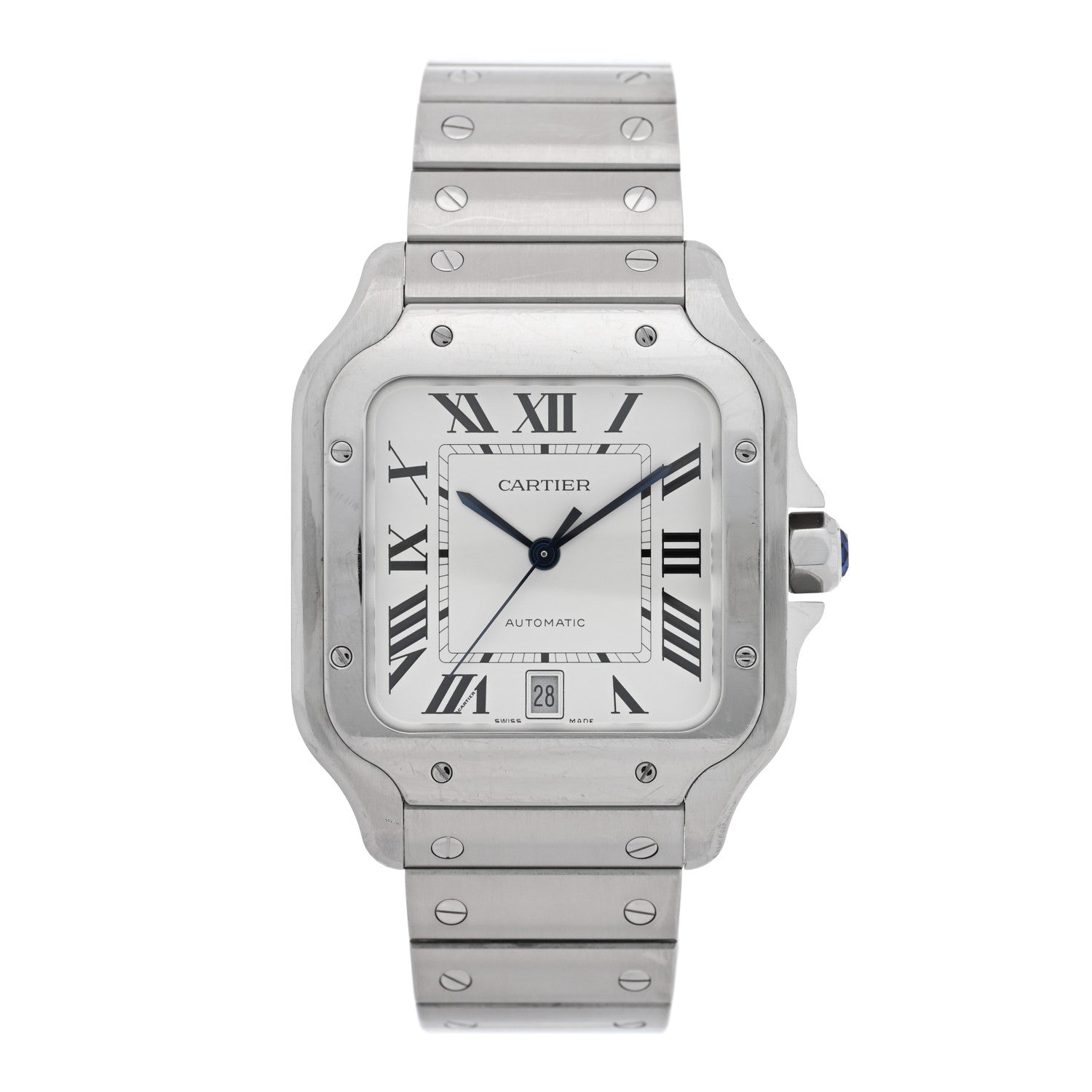 Cartier Stainless Steel 39.8mm Santos De Cartier Automatic Watch 1 of 5