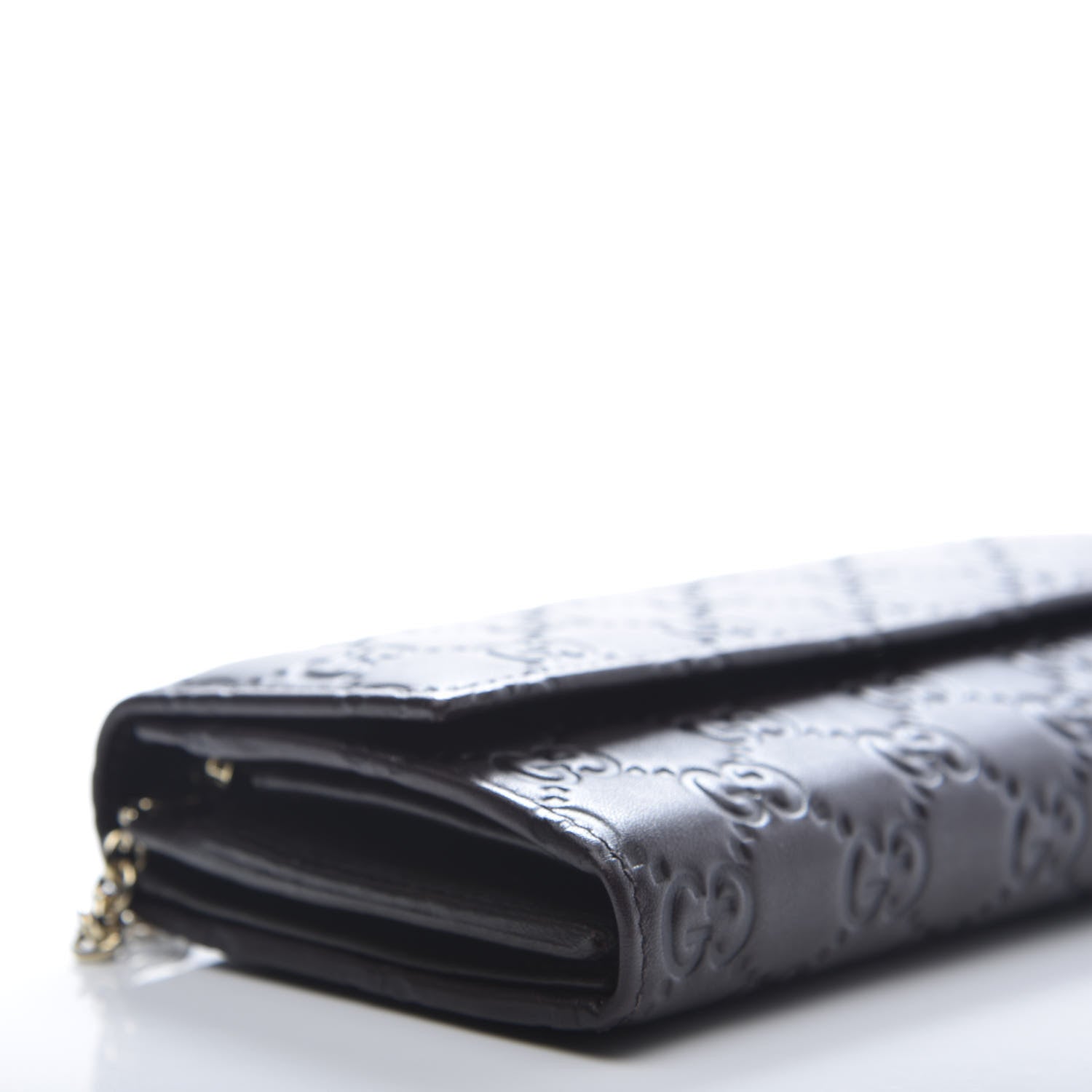 Gucci Guccissima Signature Dice Chain Wallet Chocolate 6 of 8