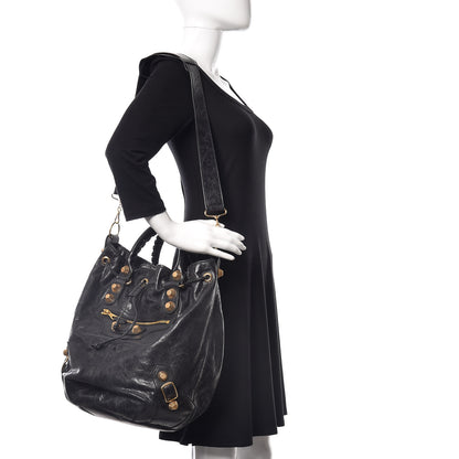 Balenciaga Agneau Giant 21 Gold Hardware Pompon Black 2 of 10