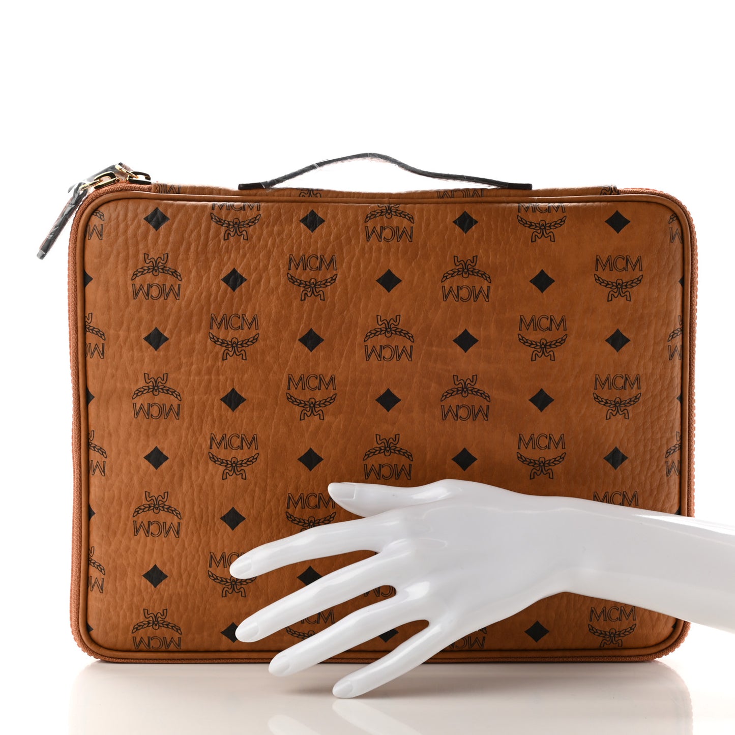 Heritage Visetos Zip Around iPad Case Cognac