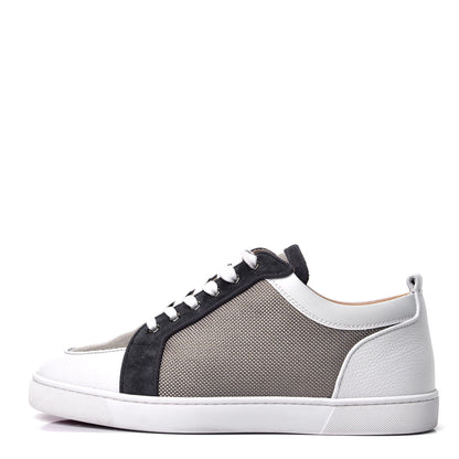 Christian Louboutin Calfskin Mens Rantulow Orlato Flat Sneakers 45 White Grey 1 of 6