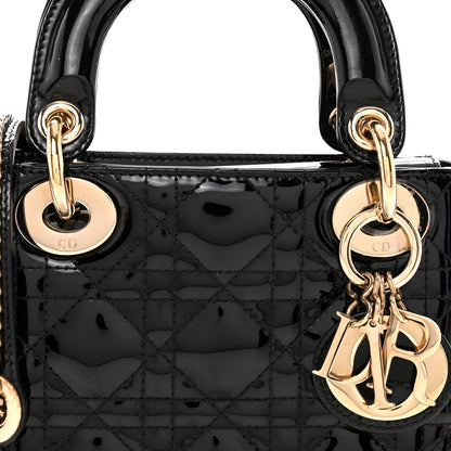 Christian Dior Patent Cannage Mini Lady Dior Black 8 of 10
