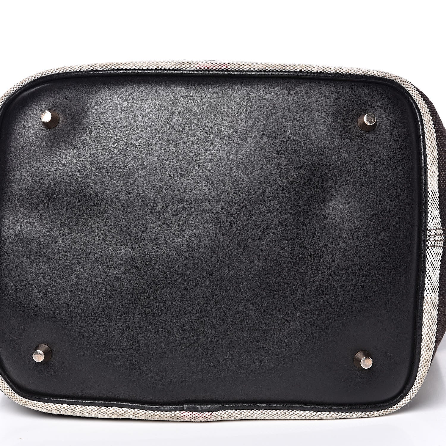 Burberry Canvas Mega Check Medium Ashby Hobo Black 10 of 15