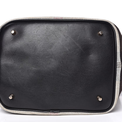 Burberry Canvas Mega Check Medium Ashby Hobo Black 10 of 15