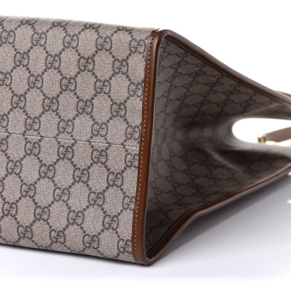 Gucci GG Supreme Monogram Fake/Not Large Retro Interlocking G Tote Bag Beige Brown Sugar 11 of 11