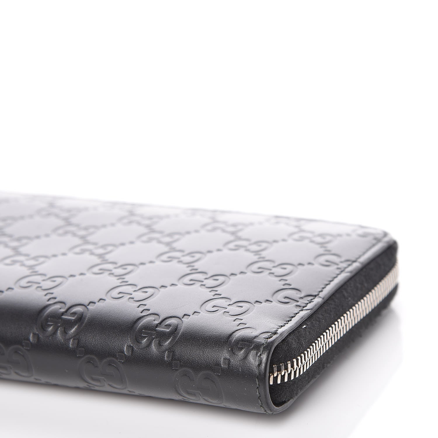 Gucci Guccissima Signature Zip Around Organizer Wallet Black 9 of 11