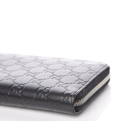 Gucci Guccissima Signature Zip Around Organizer Wallet Black 9 of 11