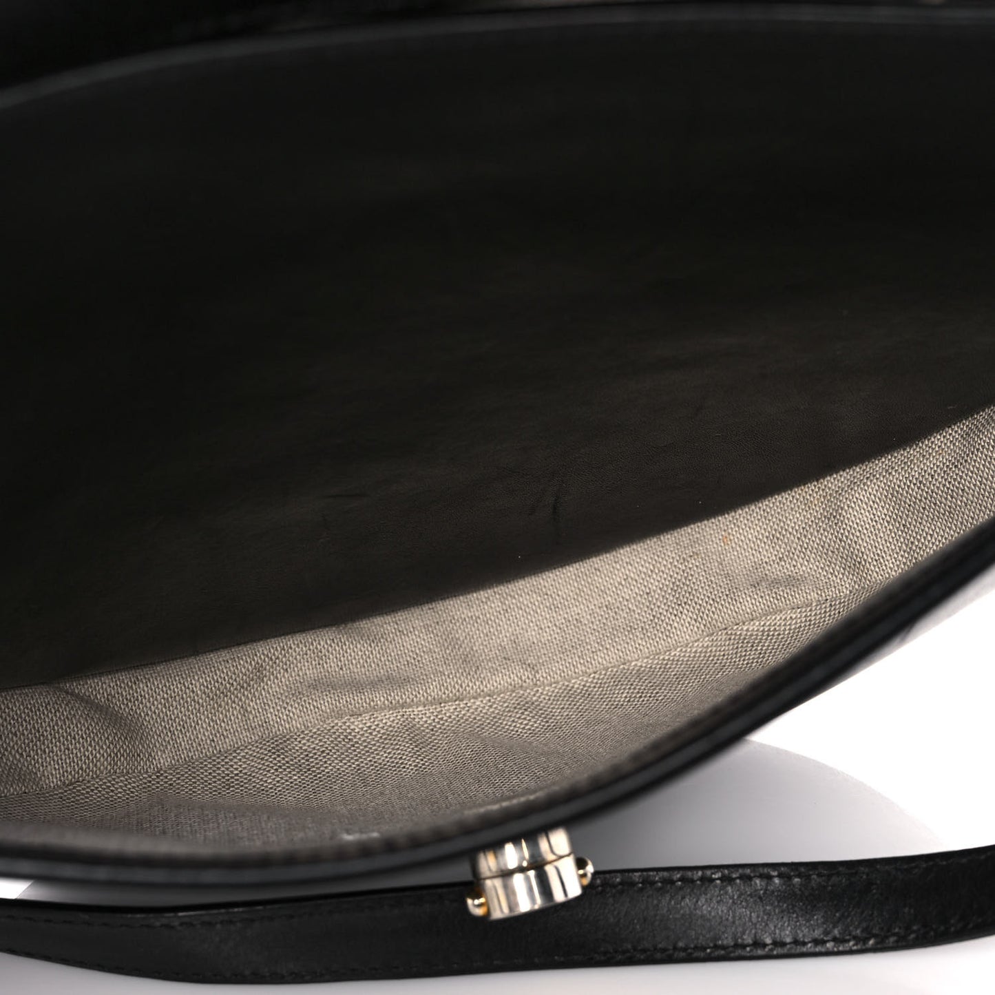 Calfskin Saddle Crossbody Bag Black