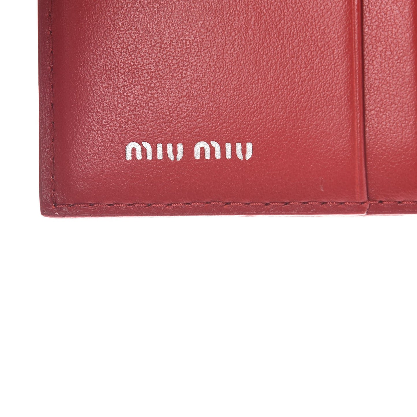 Vernice Crystal Logo Wallet Red