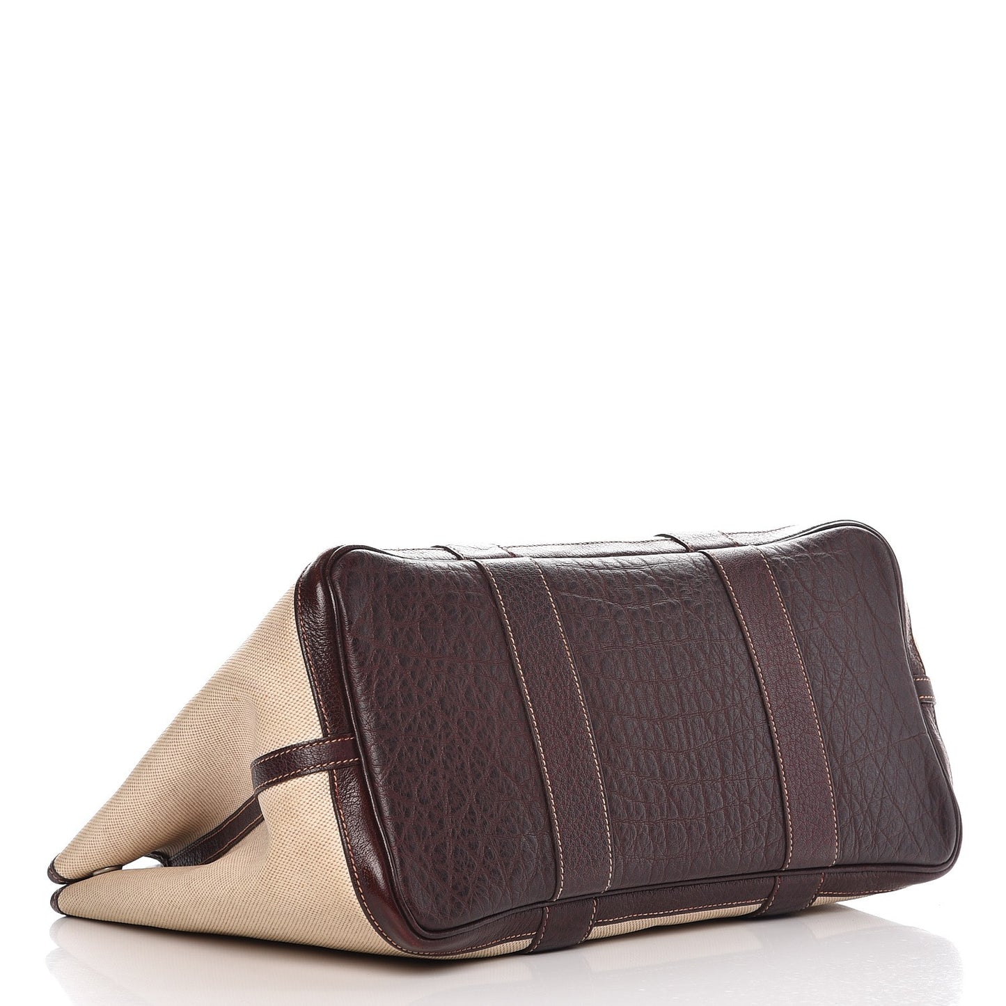 Buffle Skipper Toile Garden Party 36 MM Tote Marron Fonce