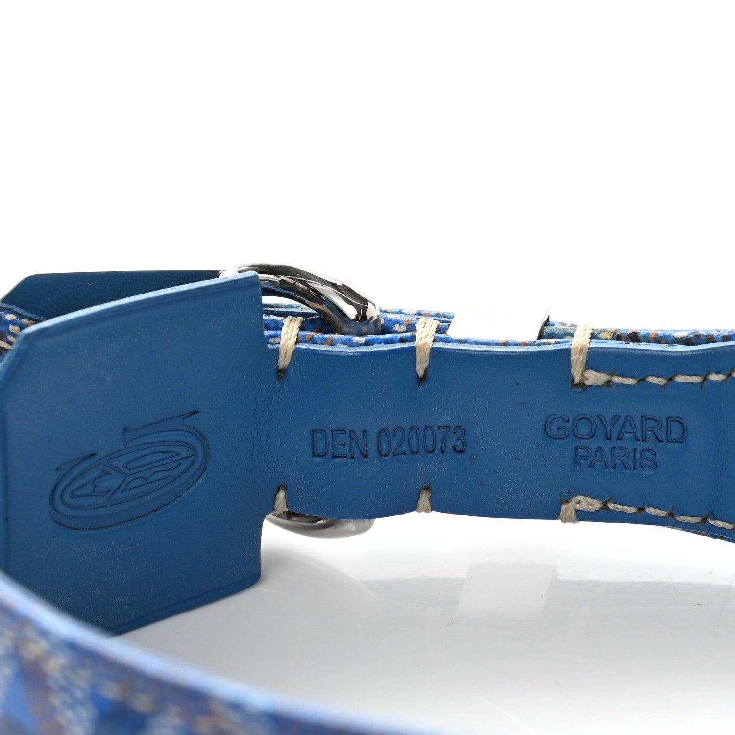 Goyard Goyardine Dog Collar Sky Blue 4 of 7