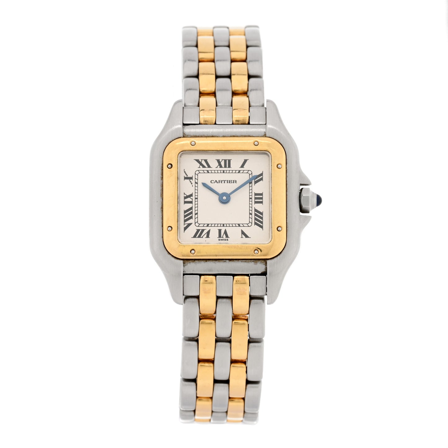 Stainless Steel 18K Yellow Gold 22mm Panthere Quartz Watch