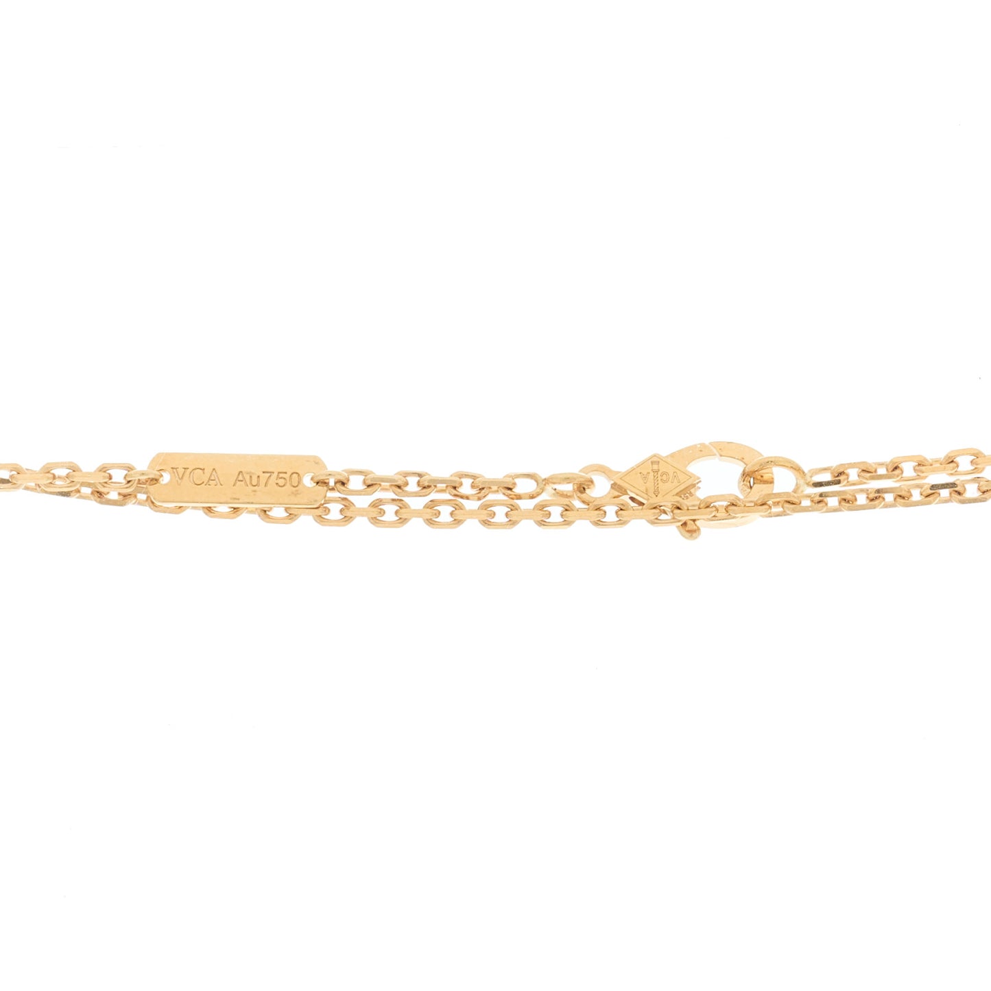18K Yellow Gold Guilloche Magic Alhambra Long Necklace