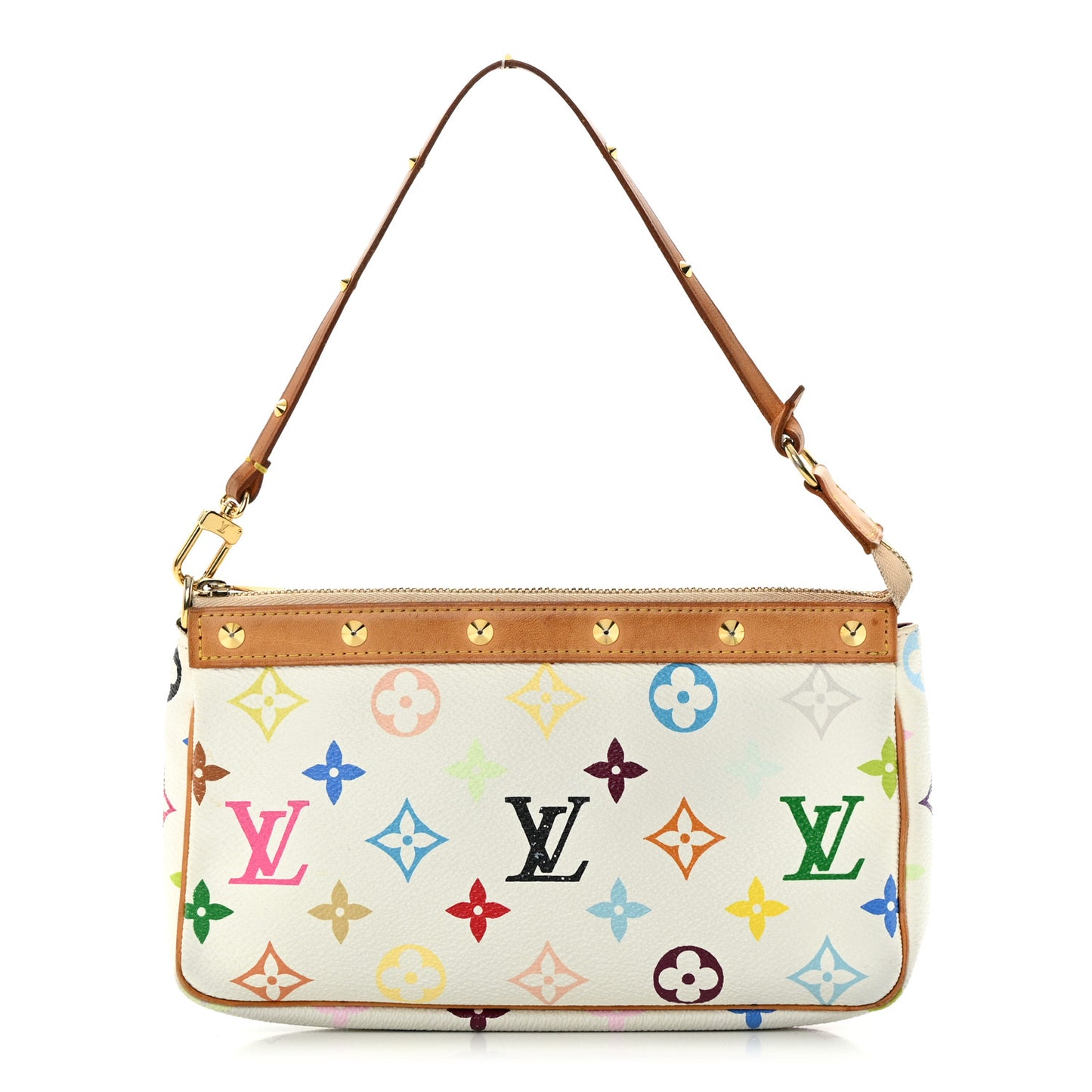 Monogram Multicolor Pochette Accessories White